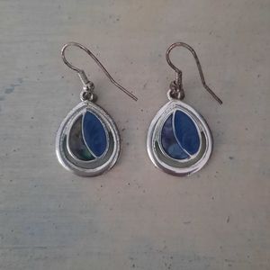 Blue Dangly Earrings